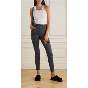 SPANX Stretch Twill Ankle Cargo Pant, Gray, Sz M Tall